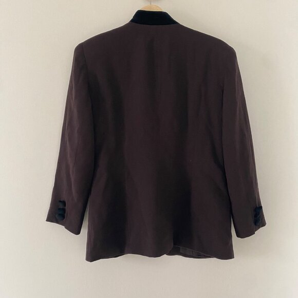 Christian Dior Vintage Blazer Jacket Wool Brown Black - Picture 8 of 15